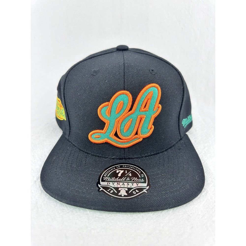 MITCHELL & NESS DYNASTY FITTED HAT LA LAKERS LOS ANGELES FINALS SIDE PATCH 7-1/4